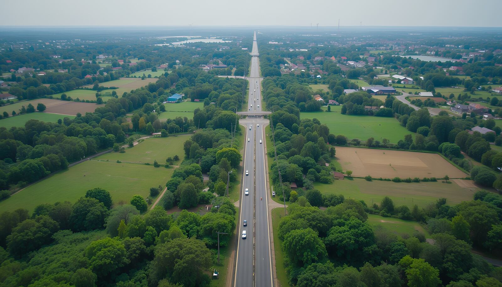 Wooded road near Piscataway Park in Accokeek, MD where mobile auto glass service is available