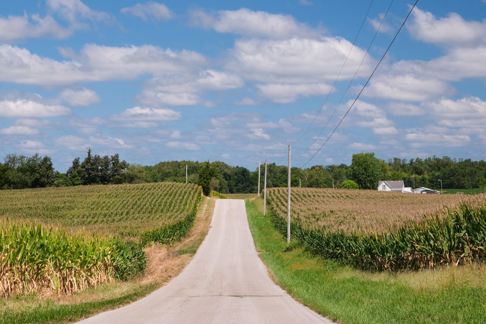 Rural road near Brandywine, MD where mobile auto glass service is available