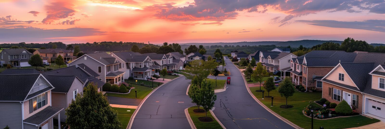 Quiet residential street in Camp Springs, MD where mobile auto glass service is available